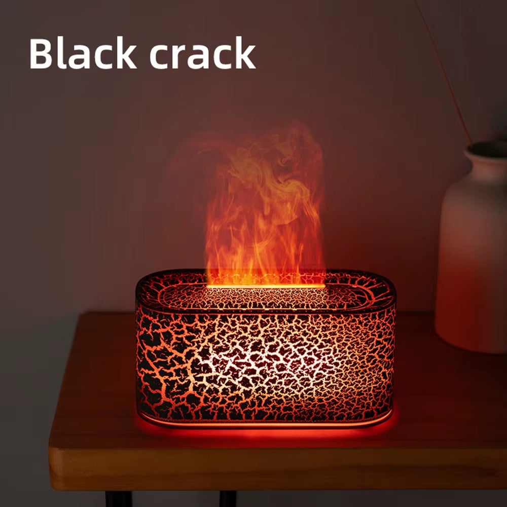 Essential Oil Diffuser with Colorful Flame Design, Noiseless Humidifier, 7 Color LED Lights, and Auto Shut-Off Feature