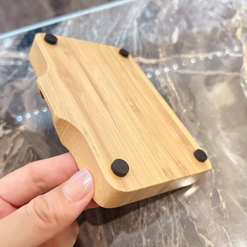 Bamboo Soap Dish Holder – Natural Wooden Soap Tray with Self-Draining Design, Eco-Friendly Bar Soap Saver for Bathroom, Shower, Sink & Countertop