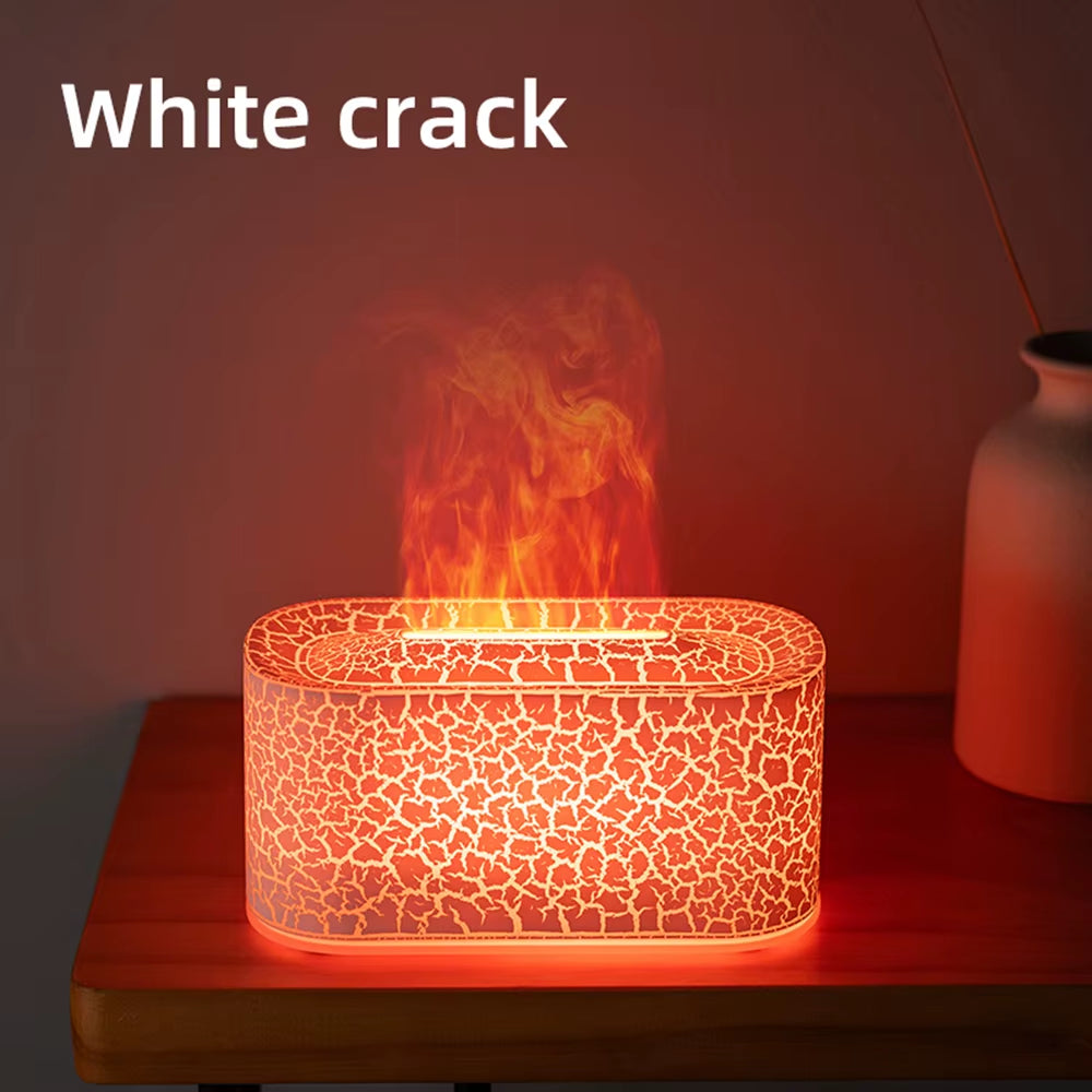 Essential Oil Diffuser with Colorful Flame Design, Noiseless Humidifier, 7 Color LED Lights, and Auto Shut-Off Feature