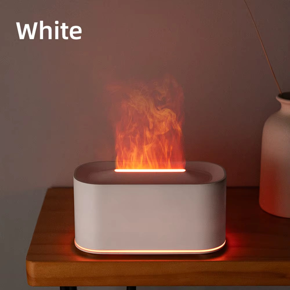 Essential Oil Diffuser with Colorful Flame Design, Noiseless Humidifier, 7 Color LED Lights, and Auto Shut-Off Feature