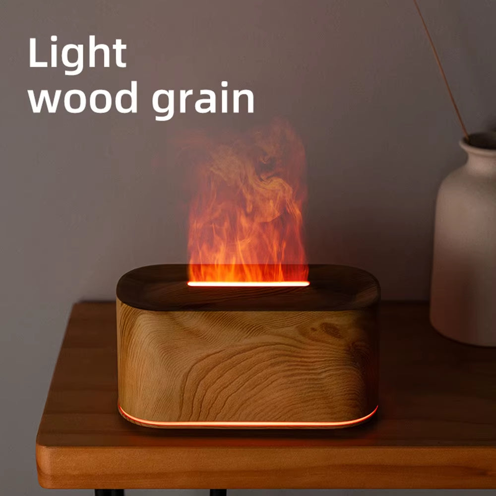 Essential Oil Diffuser with Colorful Flame Design, Noiseless Humidifier, 7 Color LED Lights, and Auto Shut-Off Feature